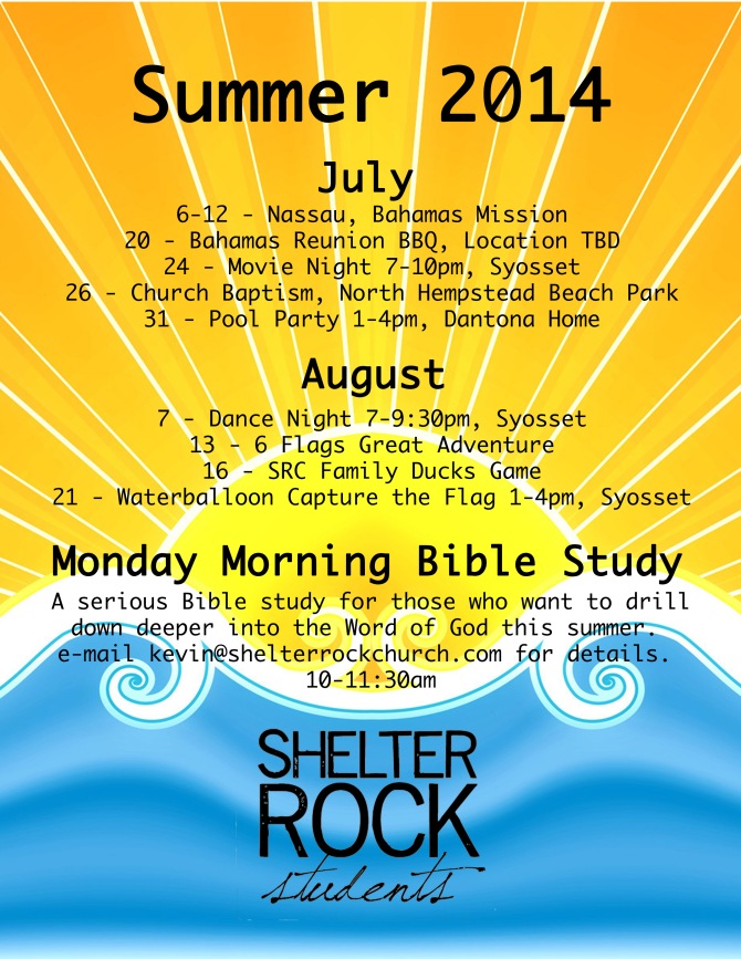 SRC Summer Calendar 2014